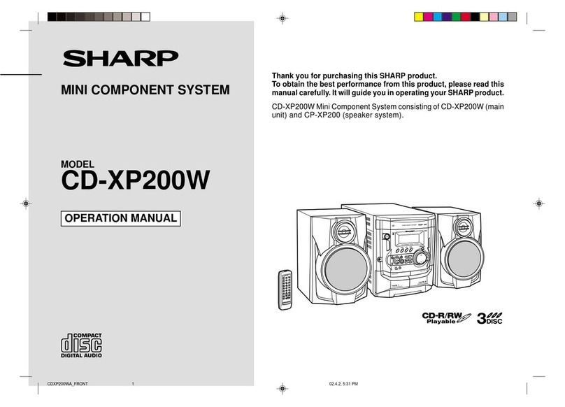 Sharp CD-XP200W User manual