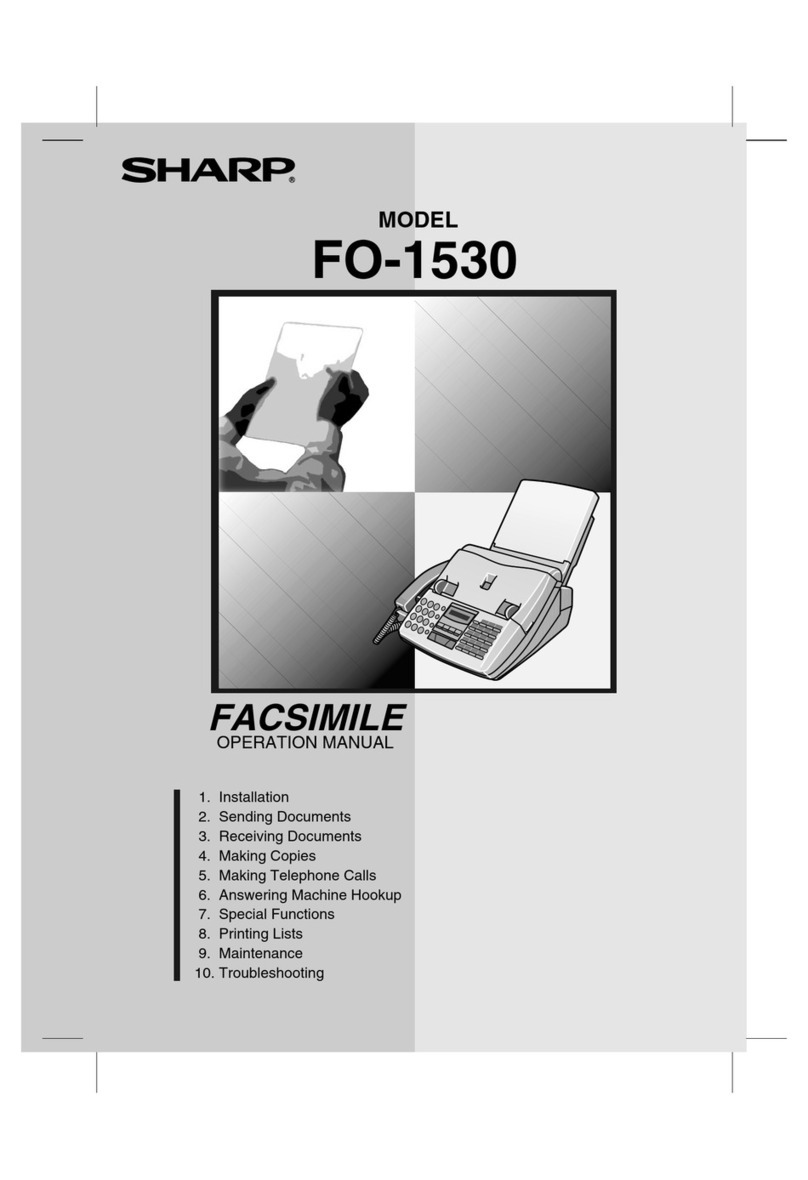 Sharp FO-1530 User manual
