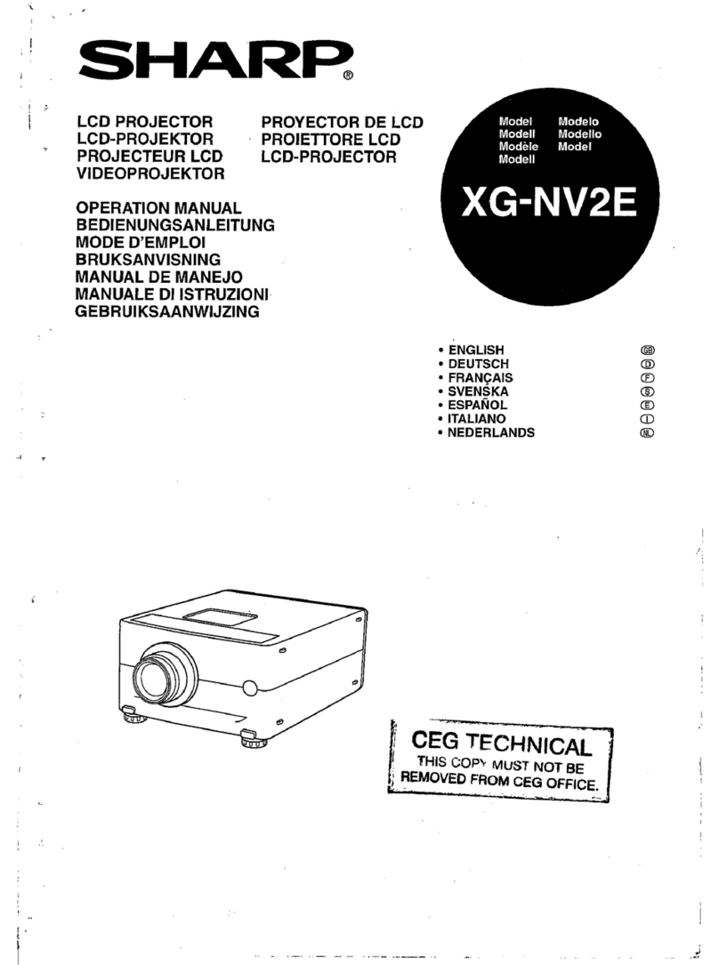Sharp XG-NV2E User manual