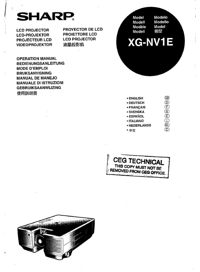 Sharp XG-NV1E User manual