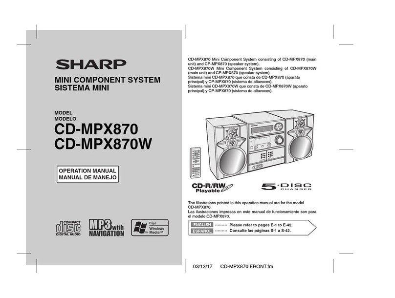 Sharp CD-MPX870 User manual
