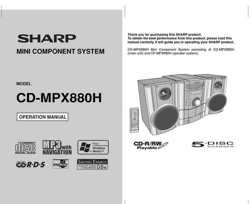 Sharp CD-MPX880H User manual