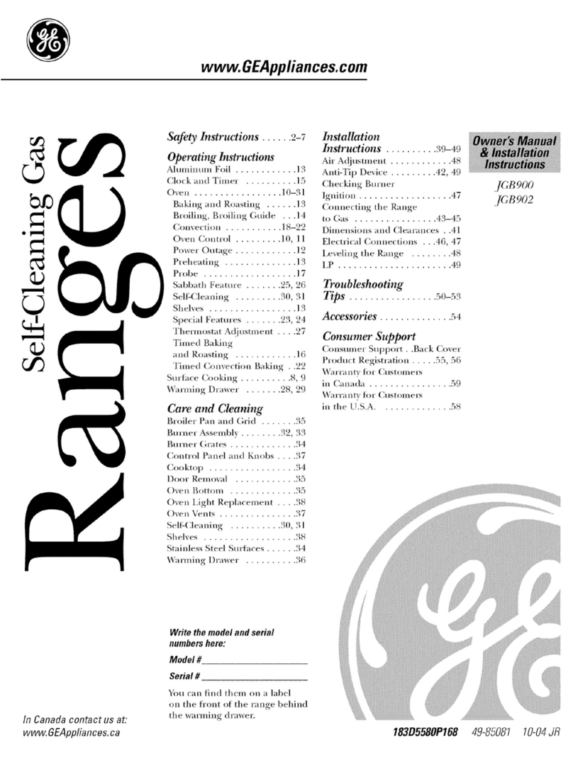GE Appliances Profile JGB900 Original instructions