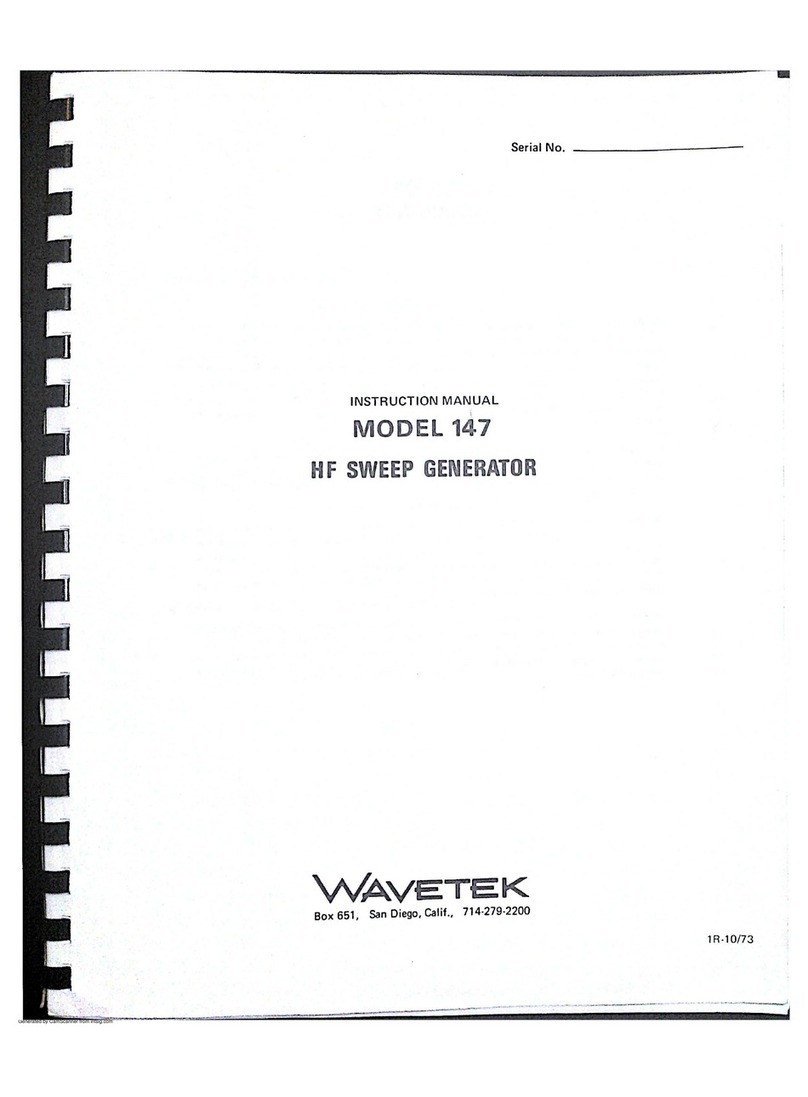 Wavetek 147 User manual