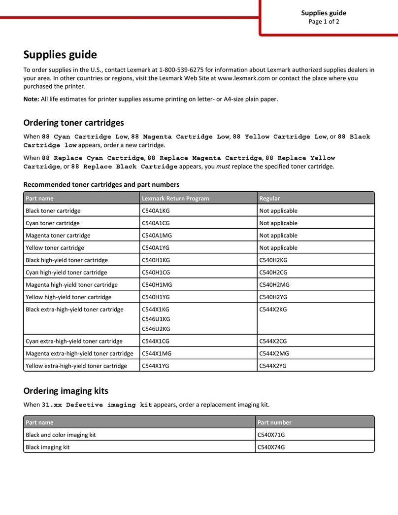 Lexmark X548 Family User manual
