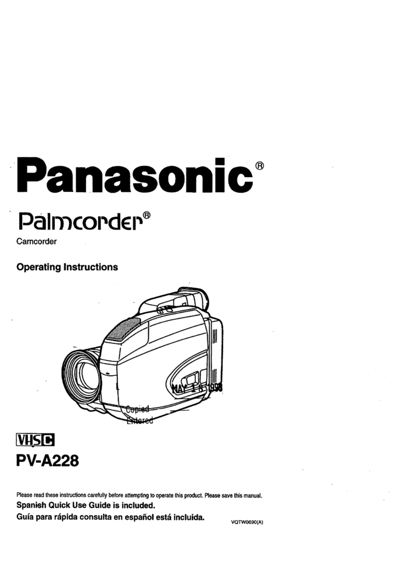 Panasonic Palmcoder PV-A228 User manual Panasonic Palmcoder PV-A228 User manual