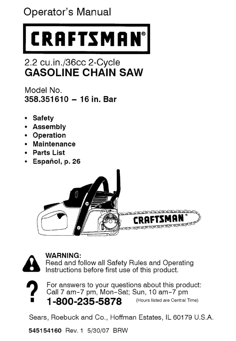 Craftsman 358.351610 Operator's manual