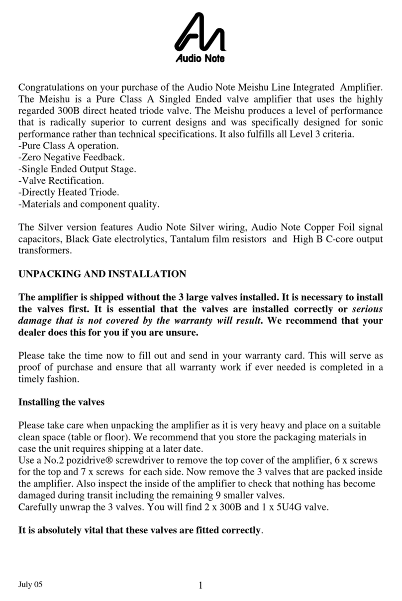 Audio Note MEISHU Phone Technical manual