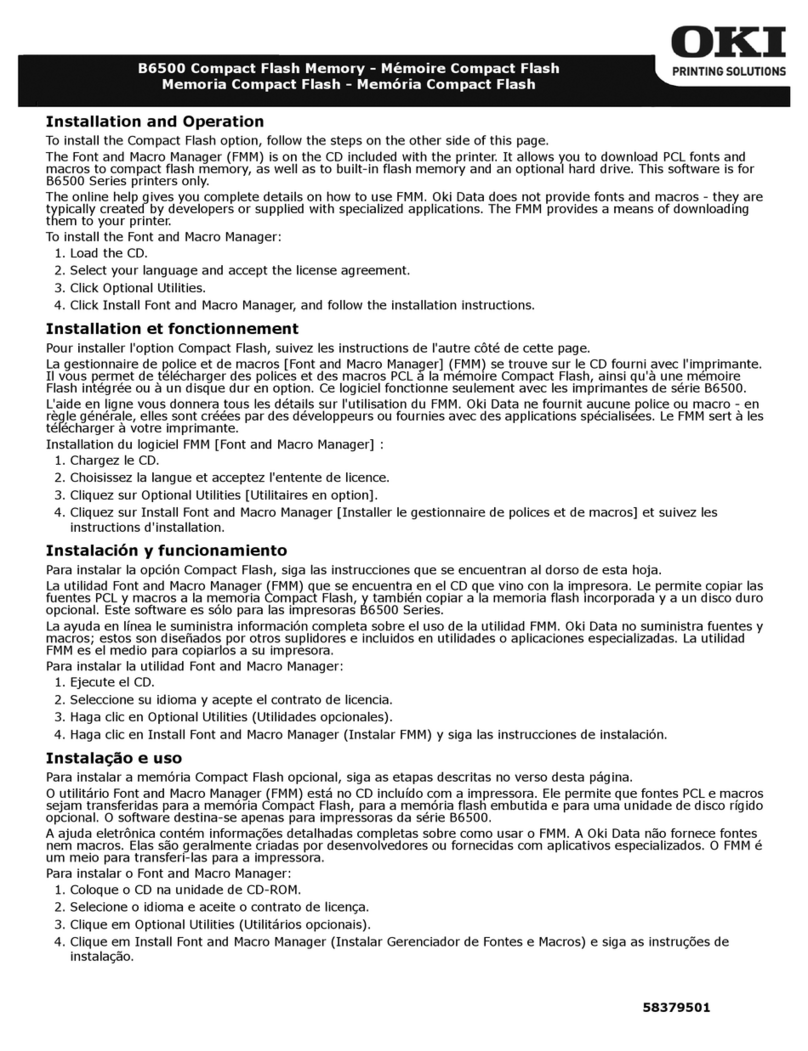 Oki B6500 Series Operating instructions