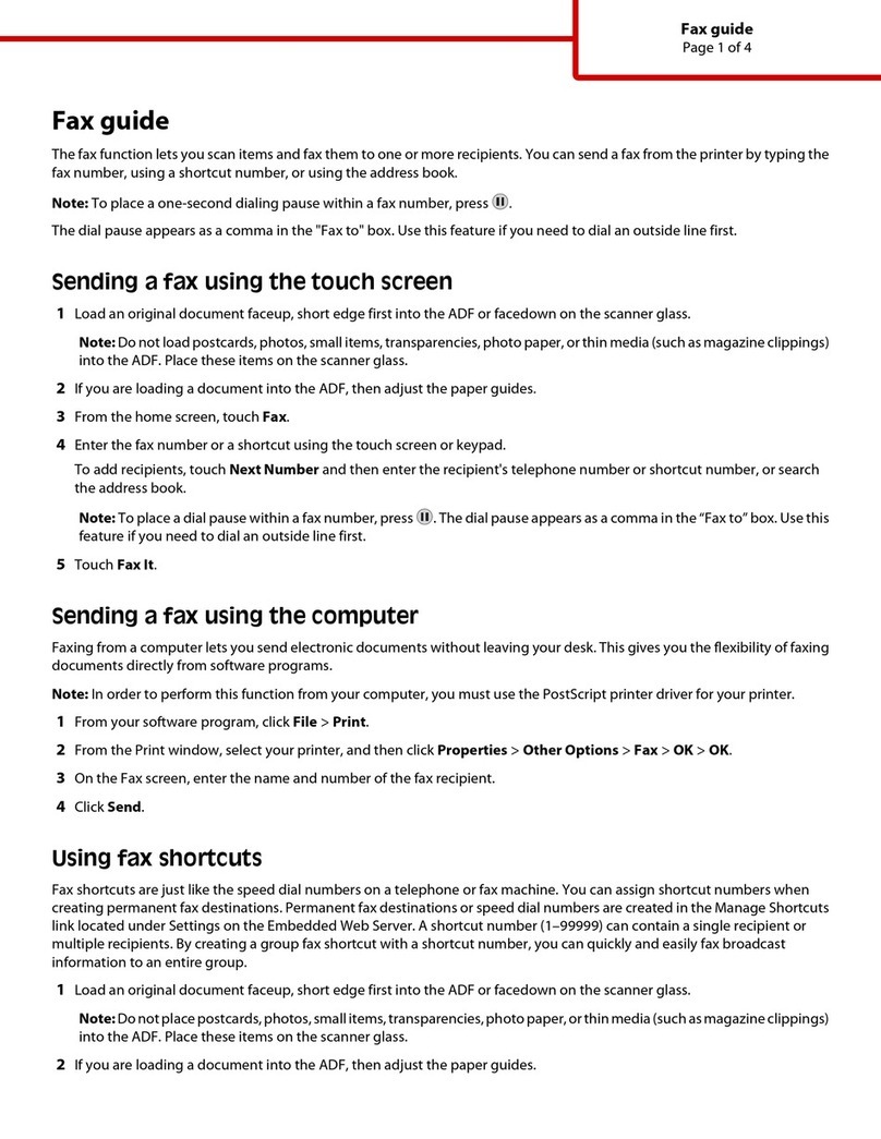 Lexmark Multifunction Laser Installation and maintenance instructions