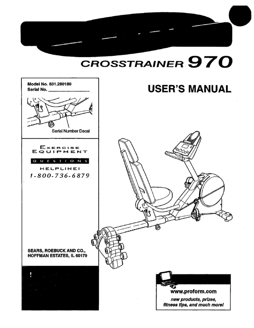 Pro-Form Crosstrainer 970 User manual