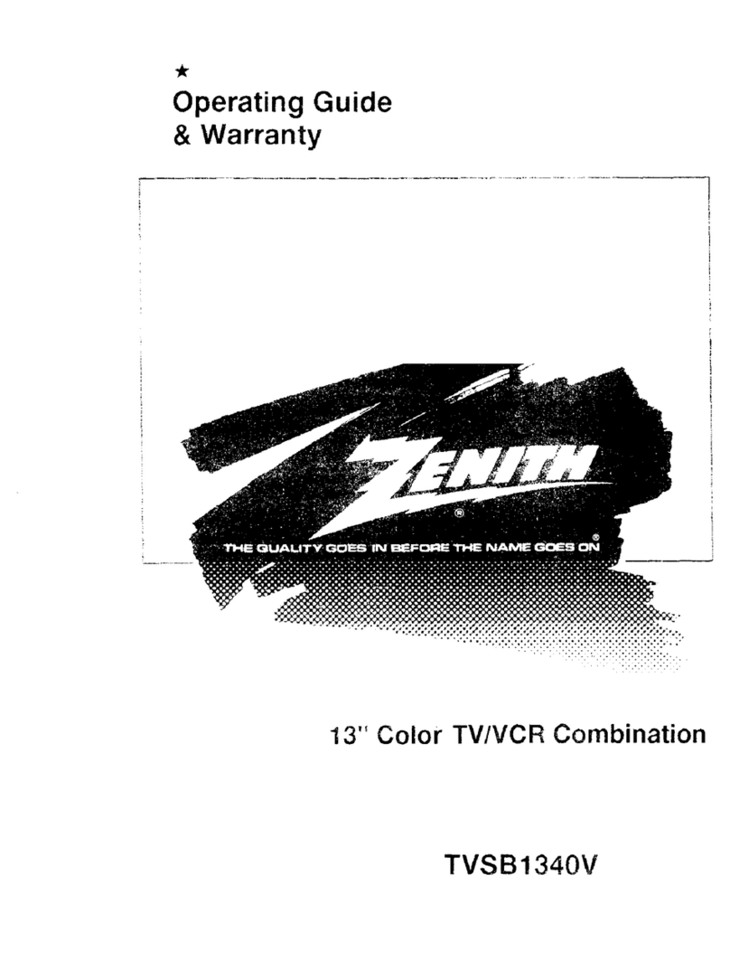 Zenith TVSB1340V Operating and maintenance manual