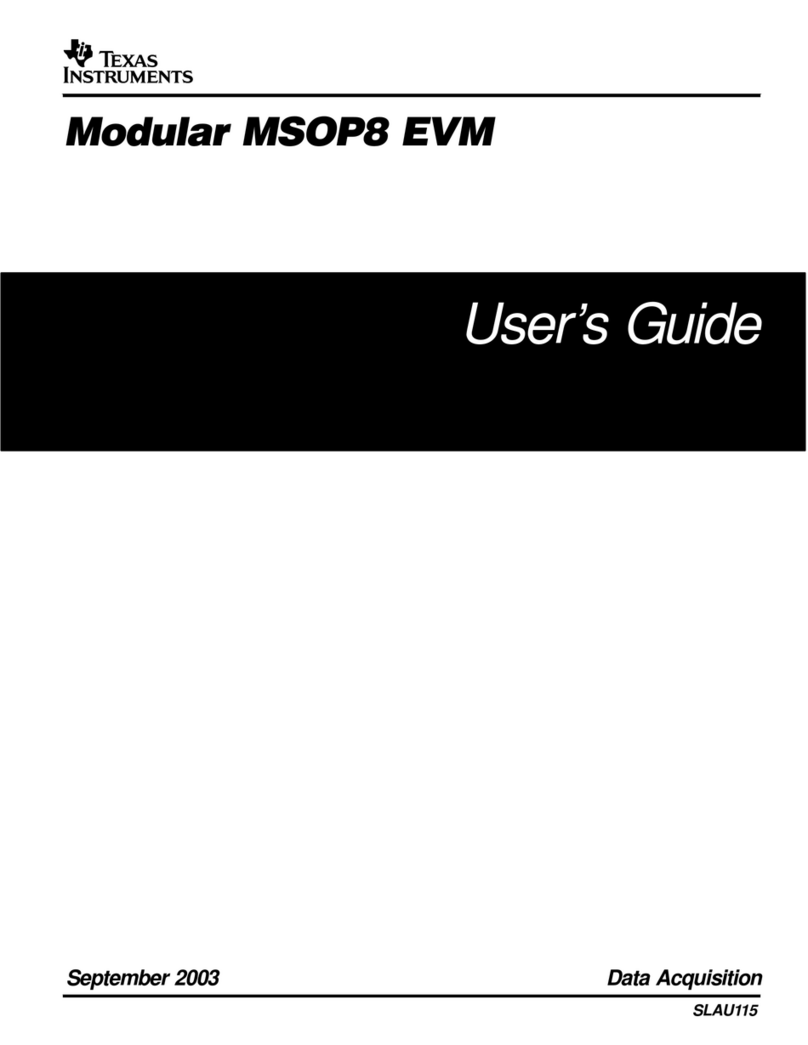 Texas Instruments Modular MSOP8 EVM User manual Texas Instruments Modular MSOP8 EVM User manual