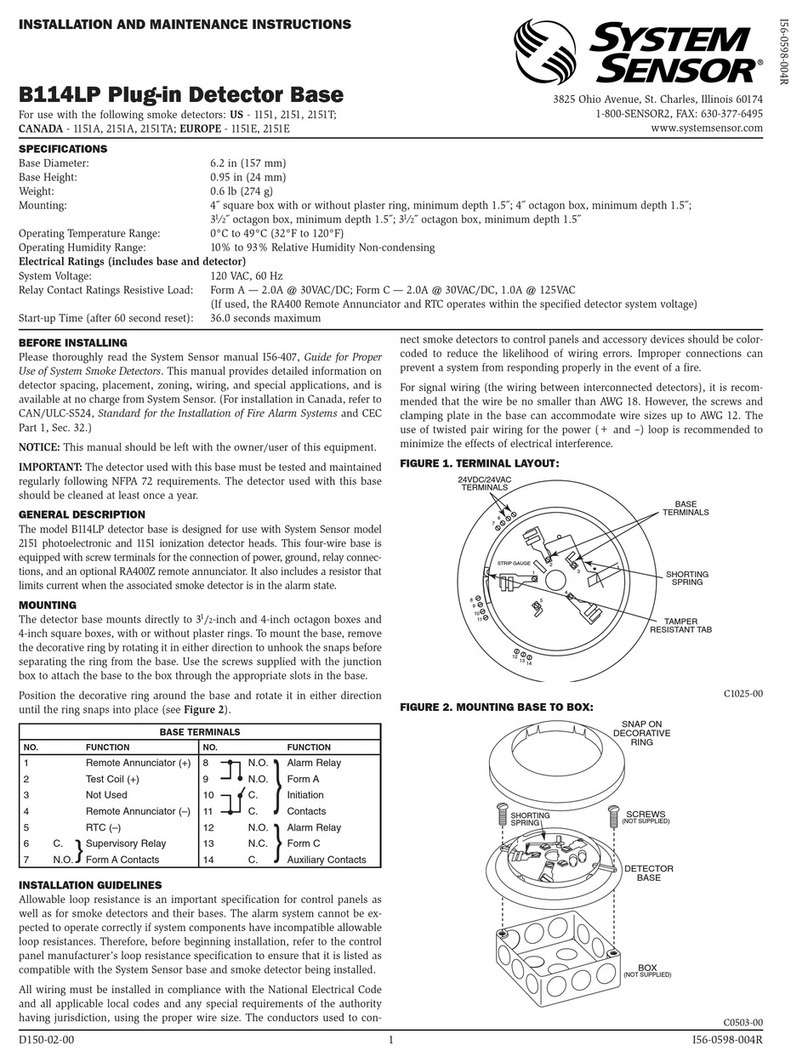 System Sensor B114LP User manual