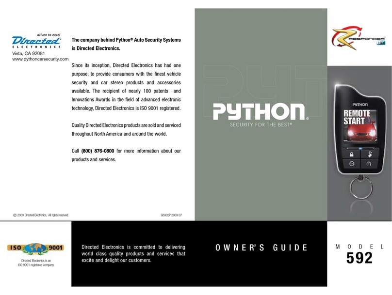 Directed Electronics 592 User manual