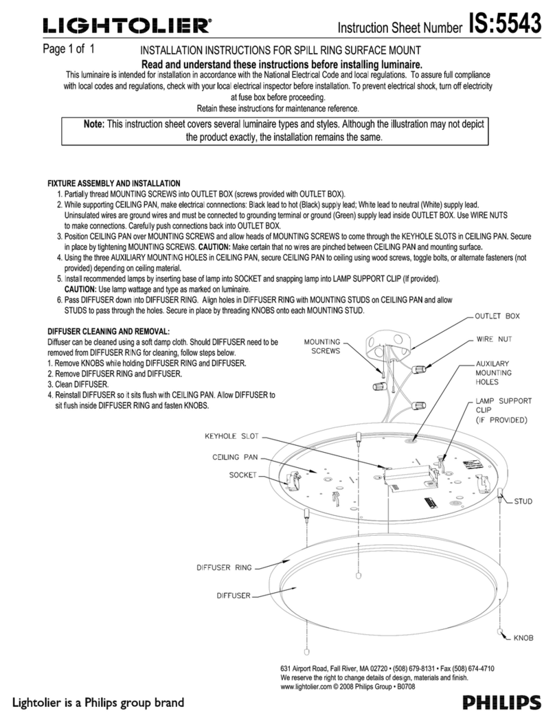 Lightolier Sprill ring surface mount User manual