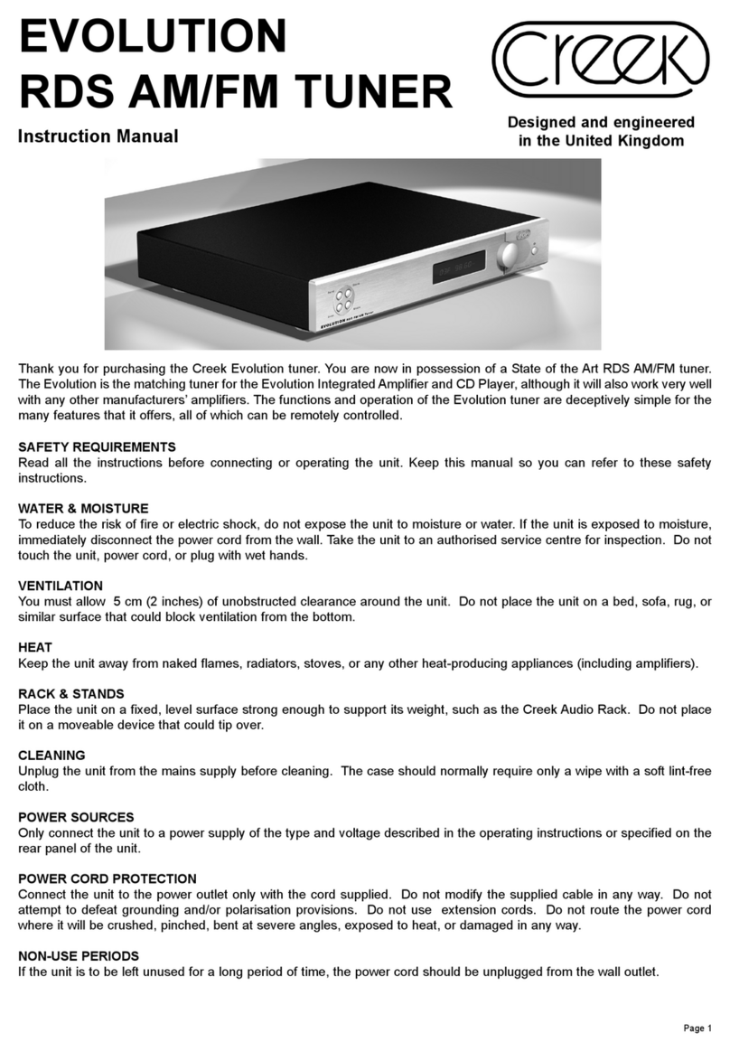 Creek Audio EVOLUTION User manual