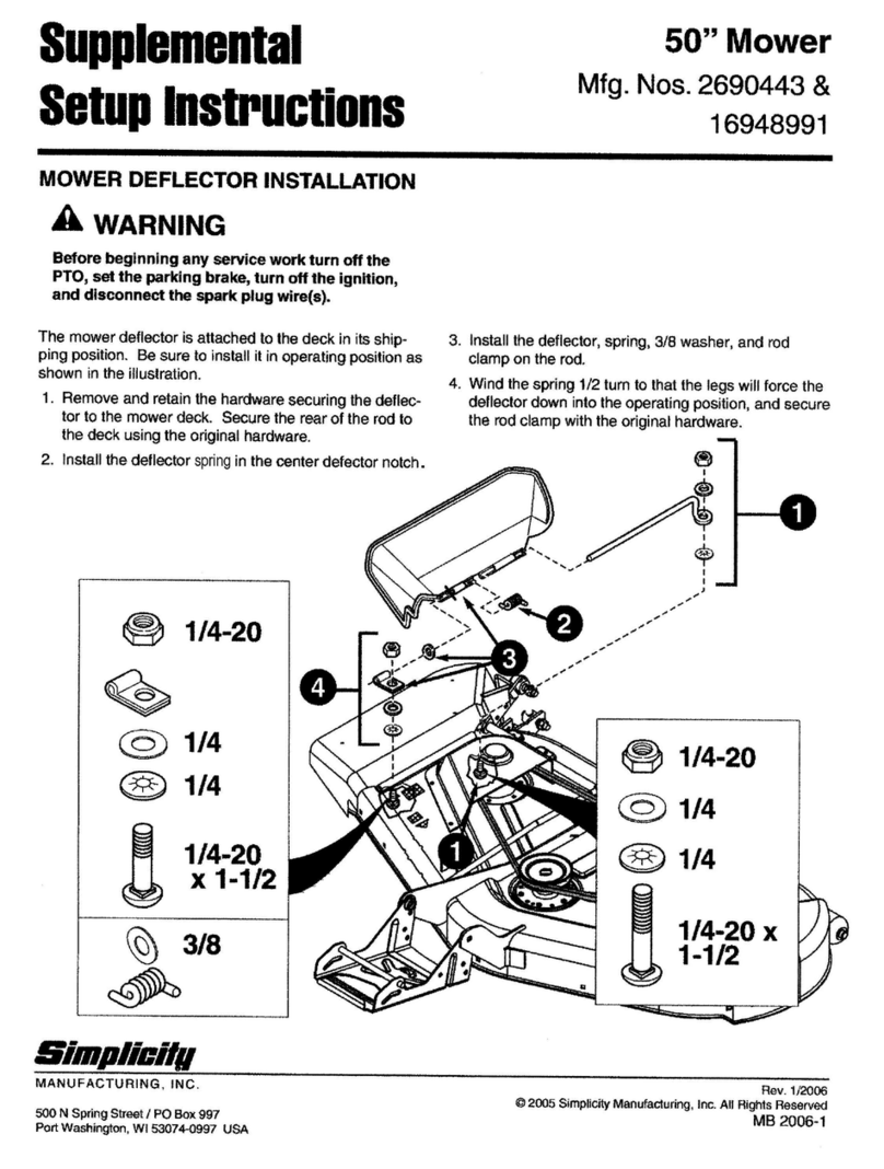 Simplicity 50" Mower Manual