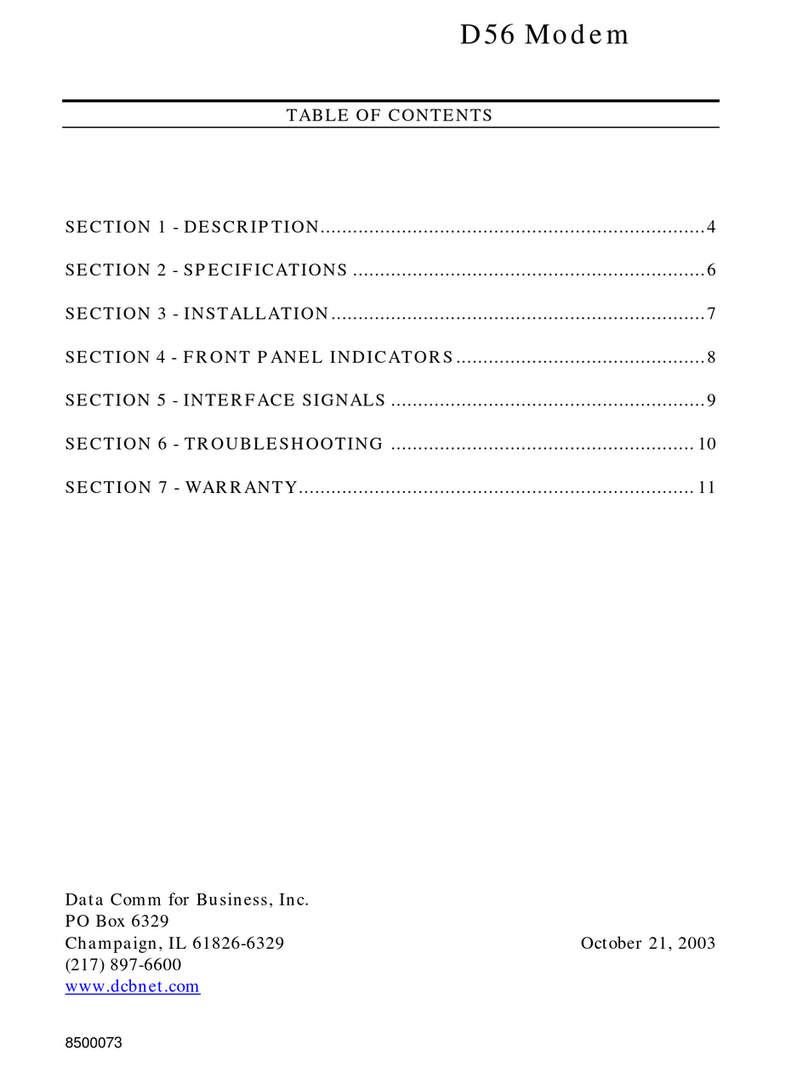 Datacom Systems D56 User manual