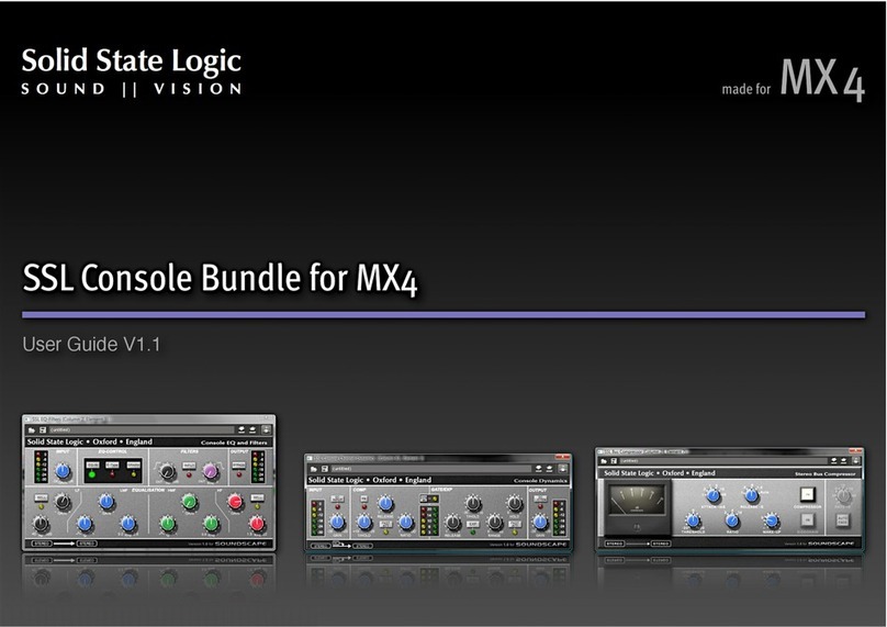 Solid State Logic SSL Console Bundle for MX4 User manual