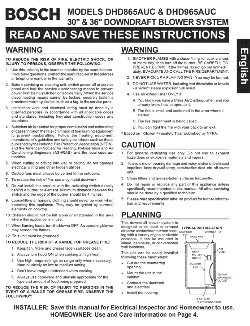 Bosch DHD965AUC User manual