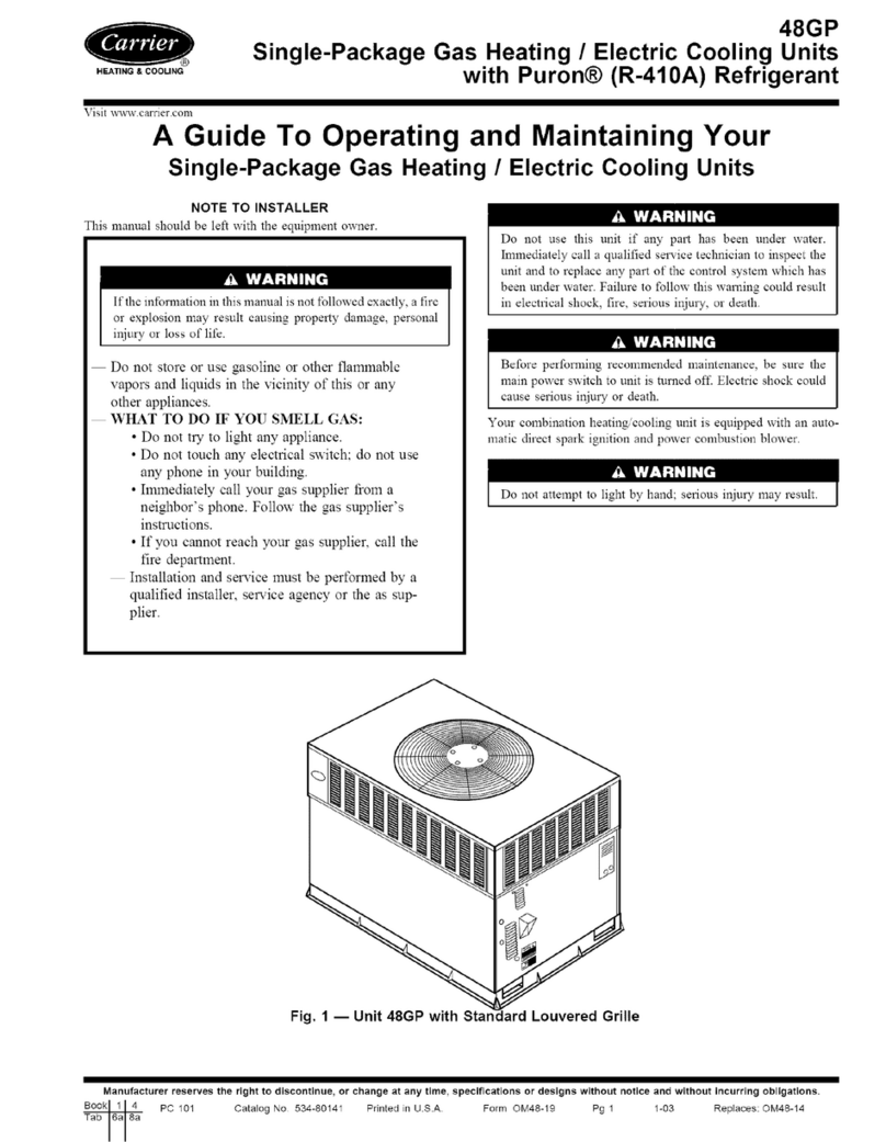 Carrier 48GP Series Assembly Instructions