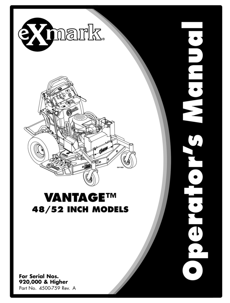 Exmark VANTAGE Operators User manual