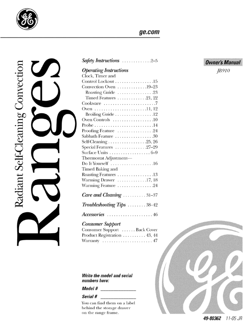 GE Profile JB910 User manual