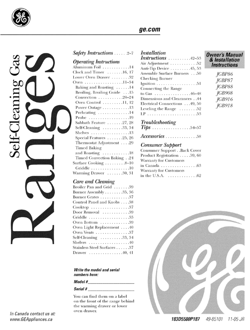 GE JGBP86 Original instructions