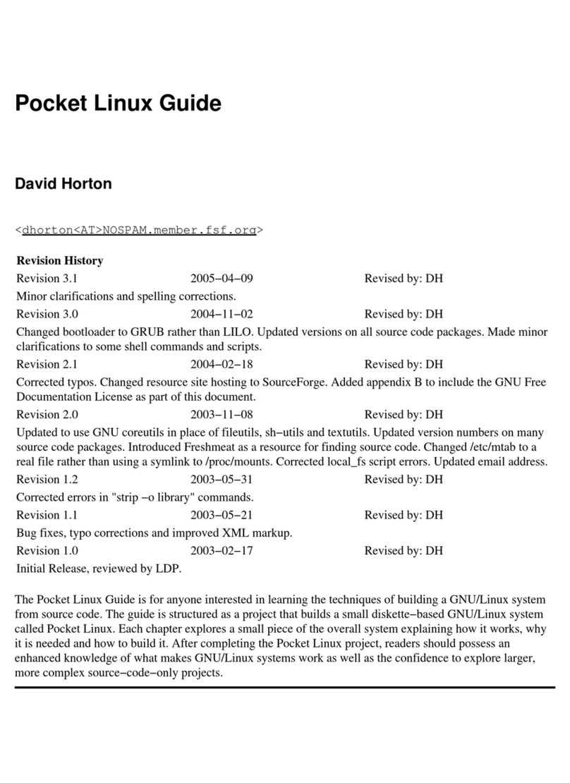 Linux Pocket Linux Guide User manual