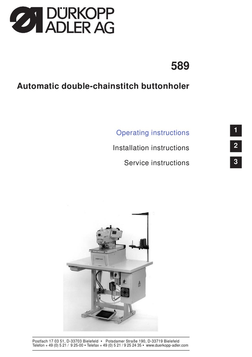 Duerkopp Adler 589 User manual