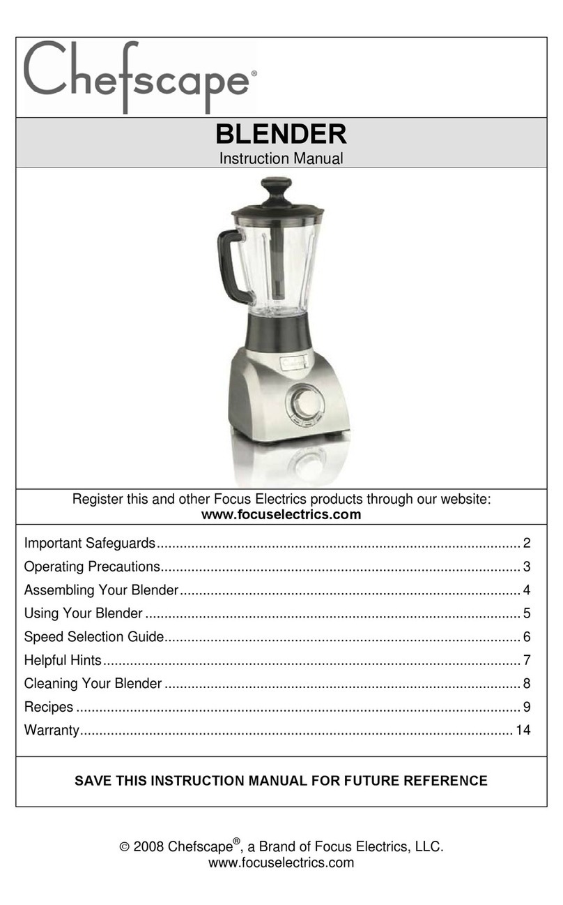 ChefScape Blender User manual