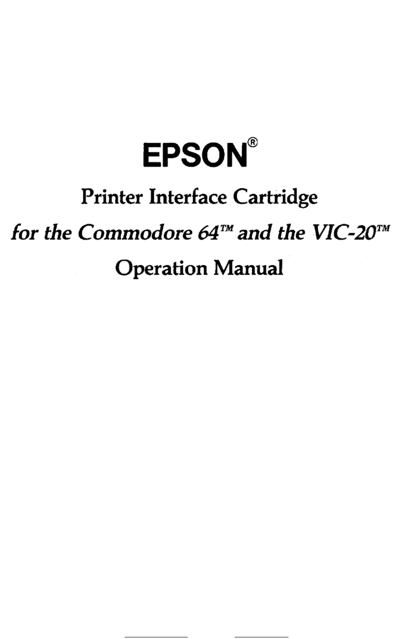 Epson Printer Interface Cartridge User manual