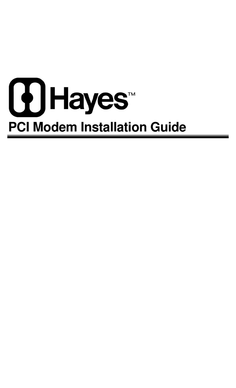 Hayes Modem User manual