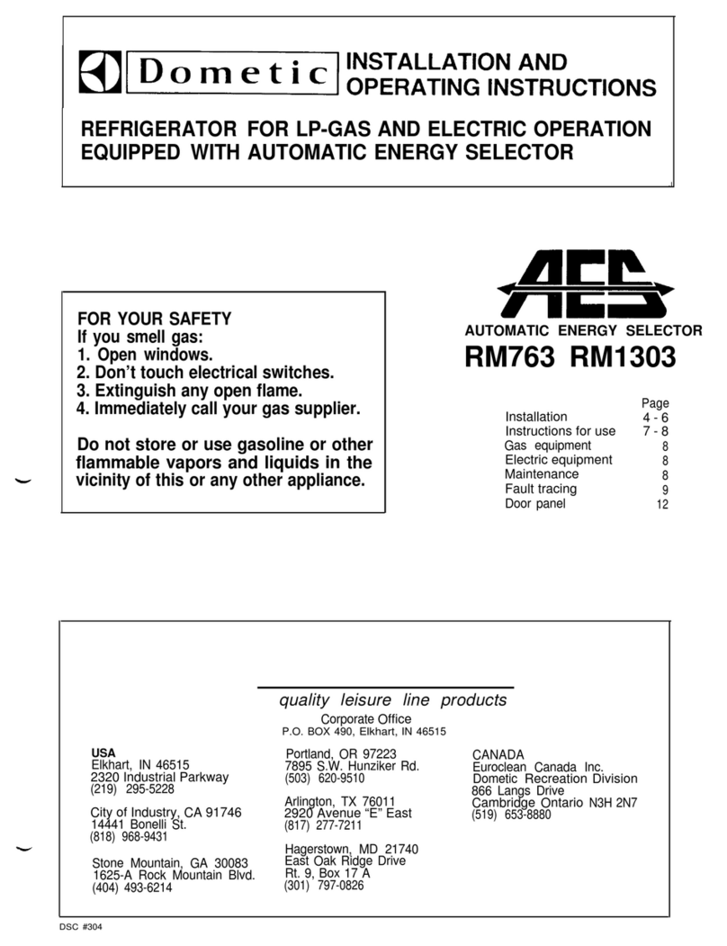 Dometic RM1303 and User manual