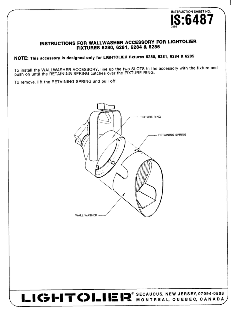 Lightolier 6280 User manual
