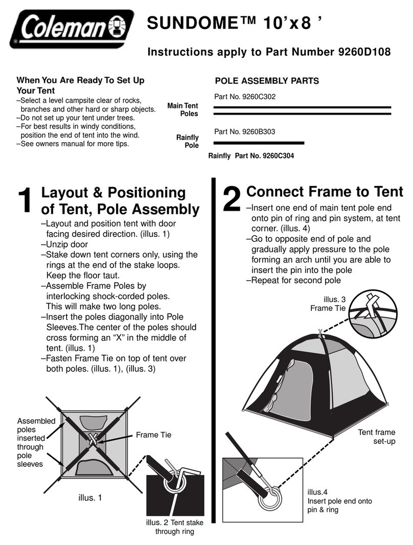 Coleman SUNDOME 9260D108 User manual