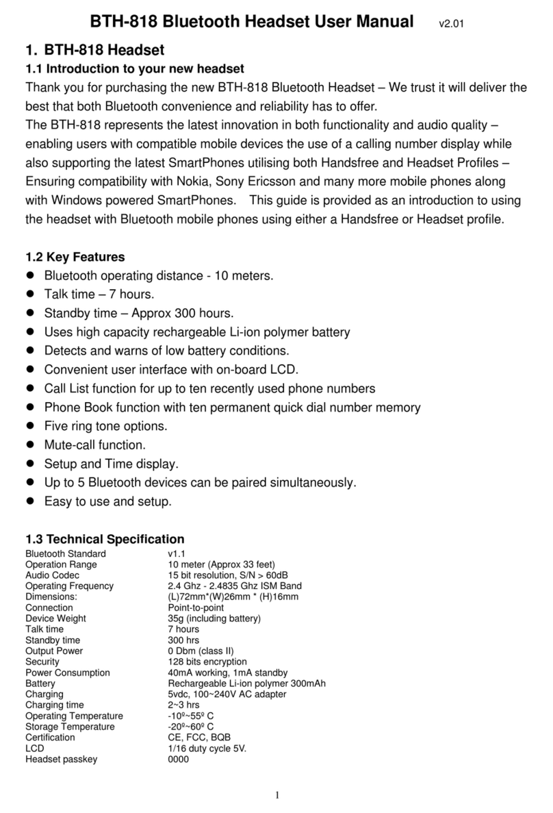 Global Sat BTH-818 User manual