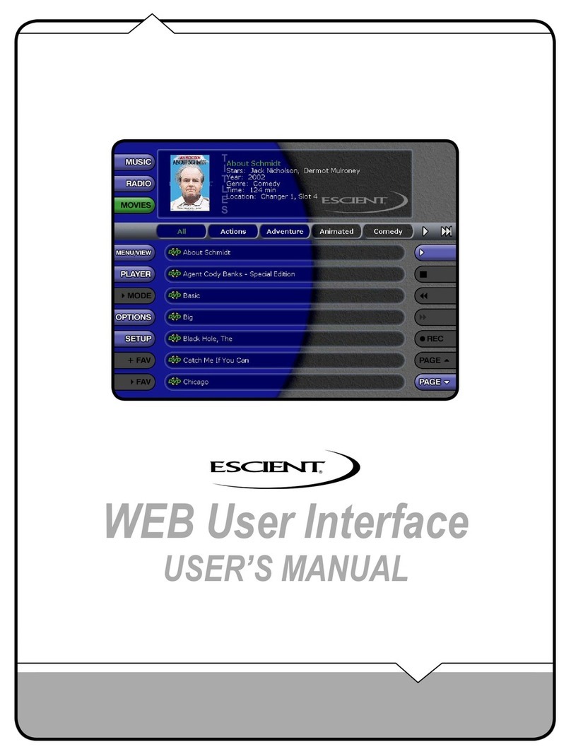 Escient Web User Interface User manual Escient Web User Interface User manual