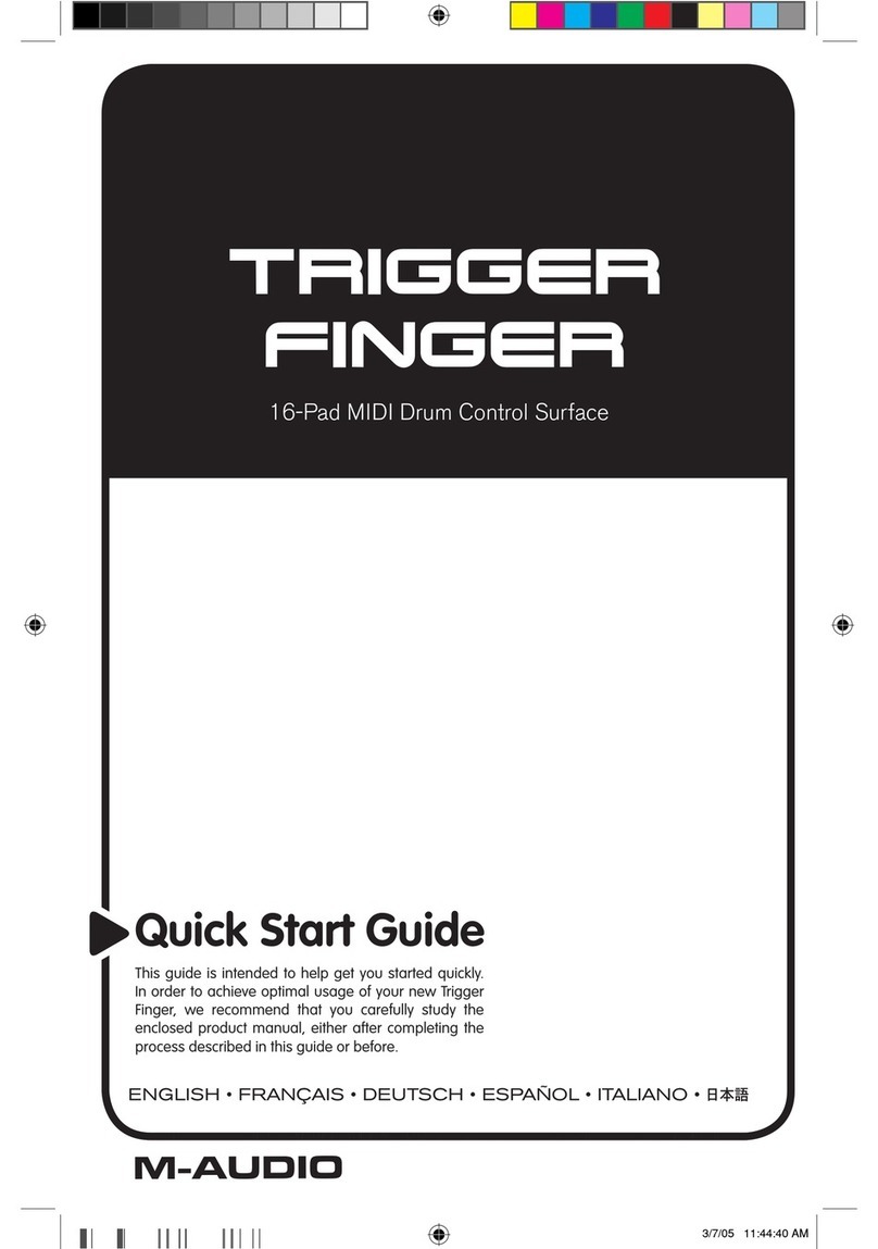 M-Audio TRIGGERFINGER User manual