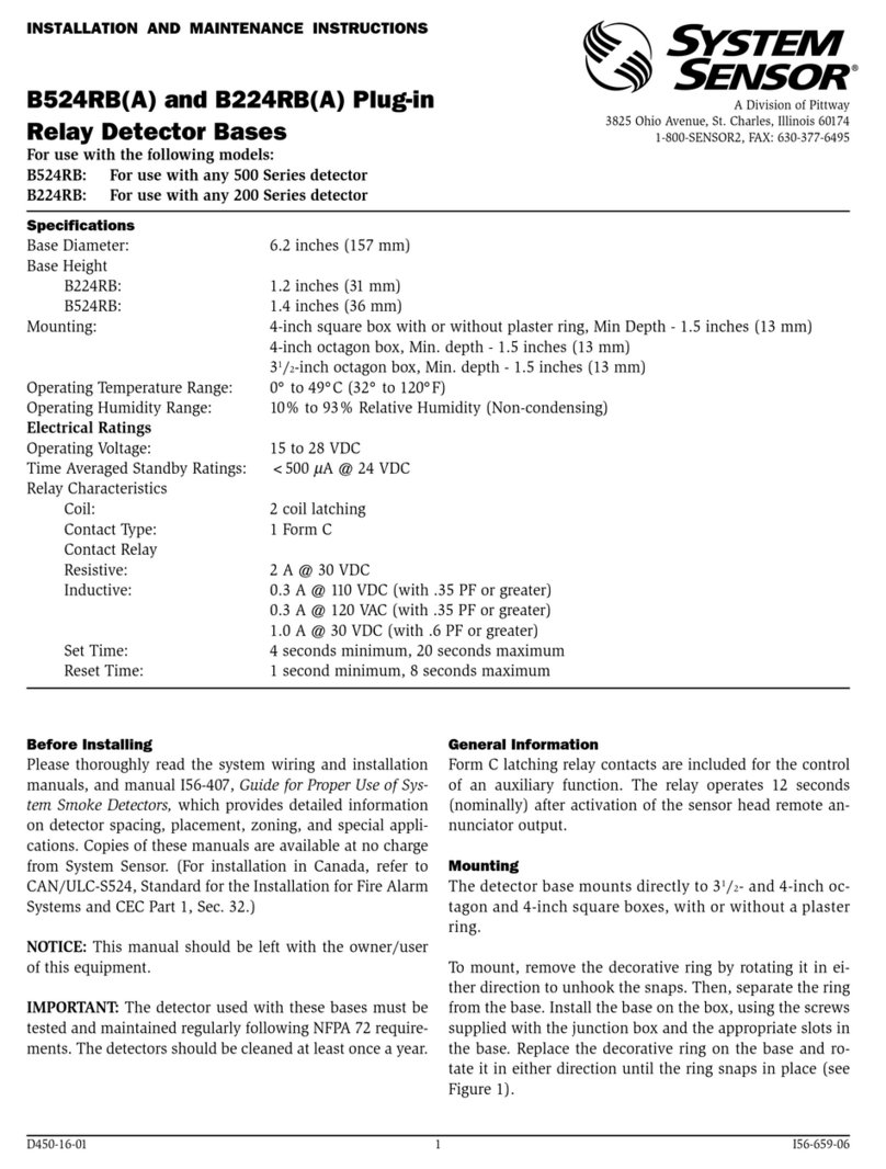 System Sensor B224RB User manual
