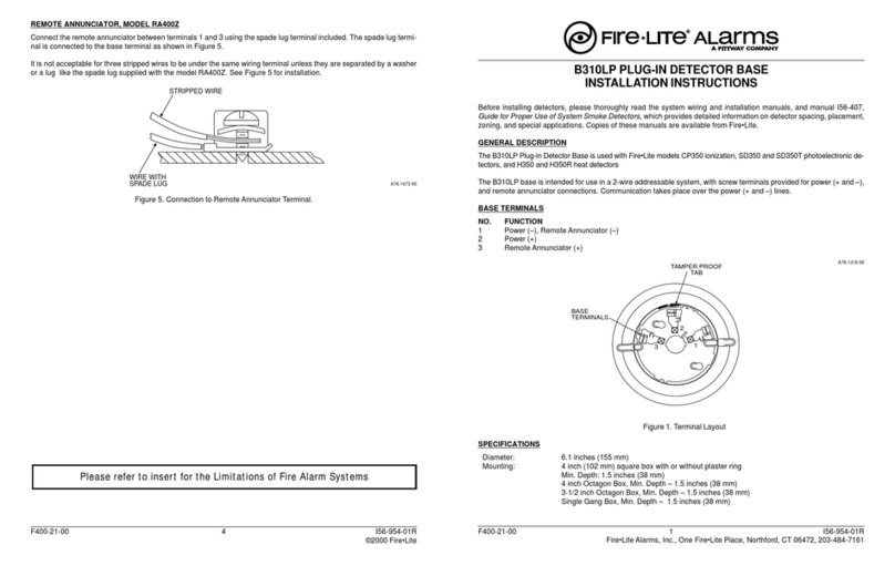 Fire-Lite B310LP User manual