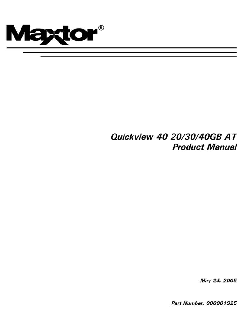Maxtor Quickview 40 User manual