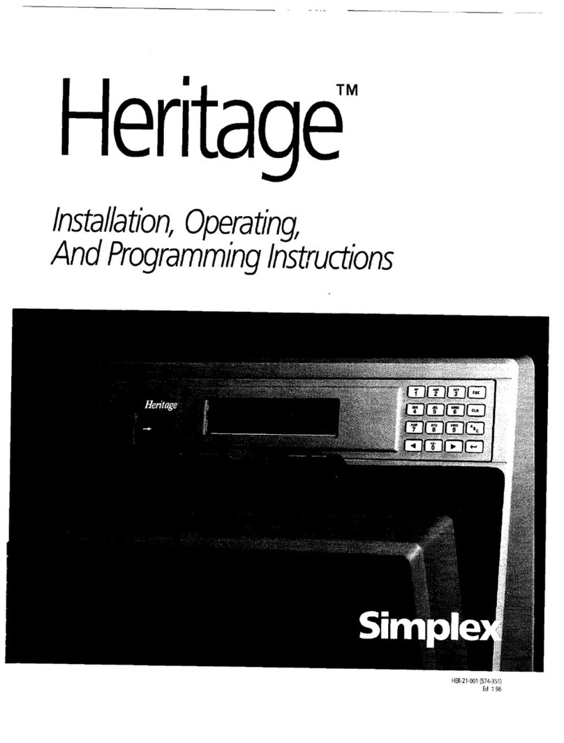 Simplex Simplex Heritage Installation manual