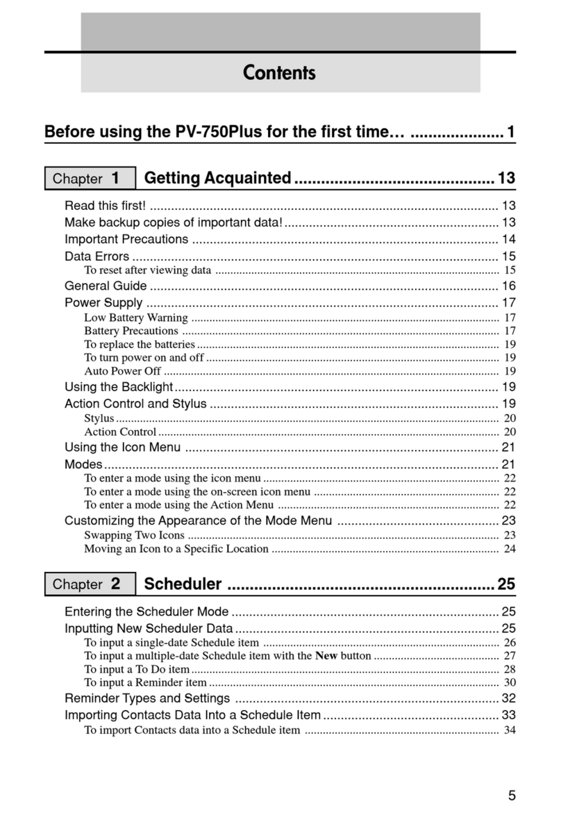 Casio PV-750PLUS User manual Casio PV-750PLUS User manual