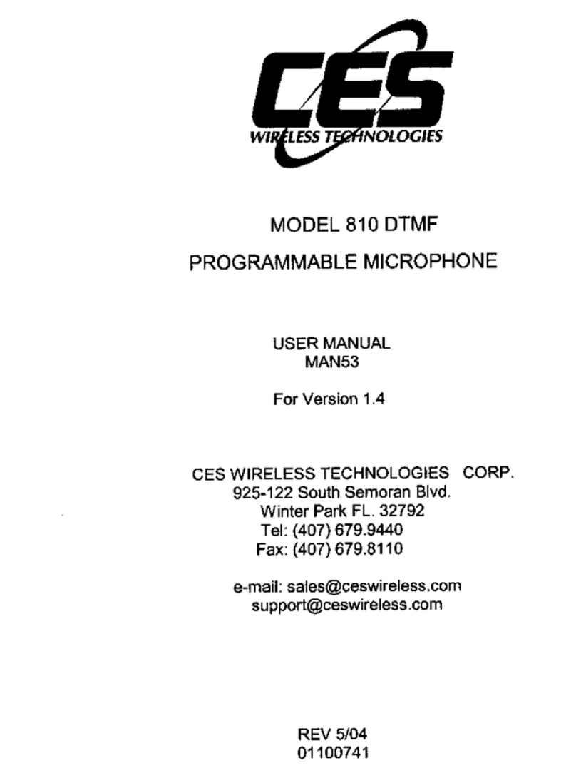 CES 810 DTMF User manual