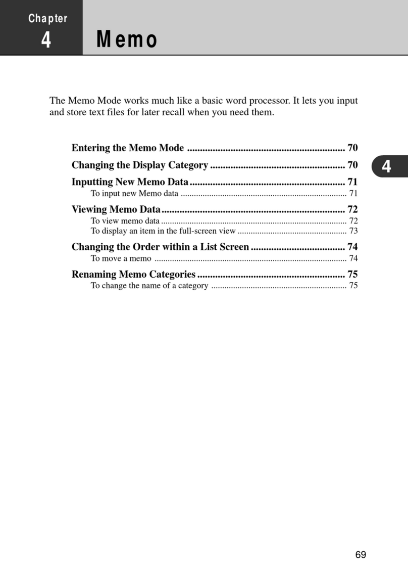 Casio PV-100 User manual
