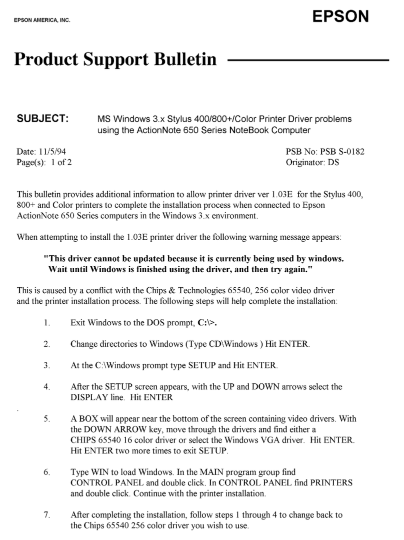 Epson ActionNote 650 Dimensions