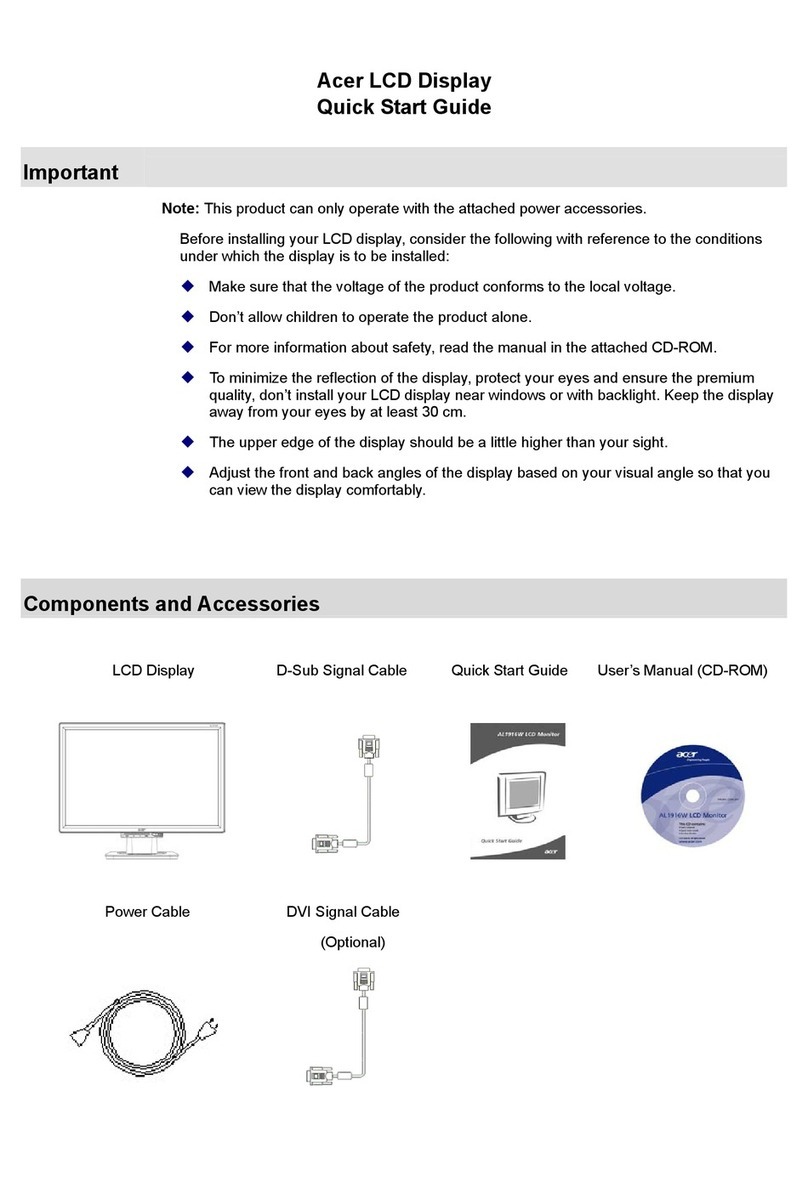 Acer AL 1916W User manual