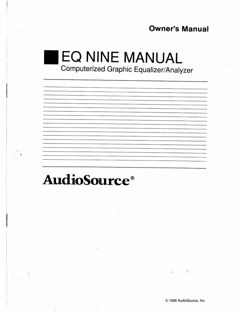 AudioSource EQ 9 User manual AudioSource EQ 9 User manual